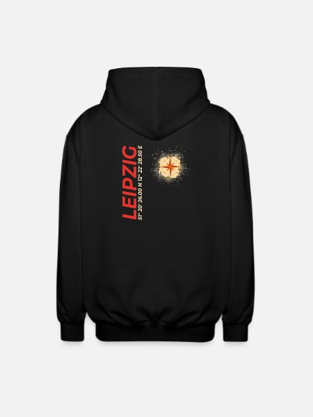 Leipzig - Unisex Kapuzenjacke - Schwarz