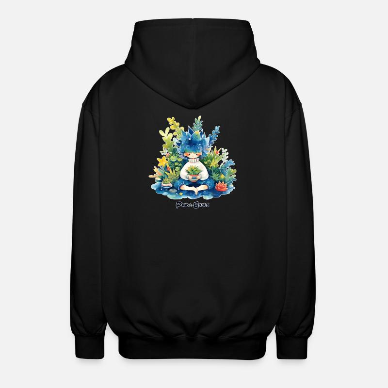 Pflanzlich - Unisex Kapuzenjacke - Schwarz