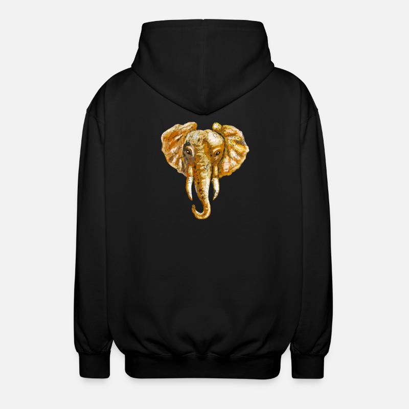Éléphant - Veste à capuche unisexe - noir