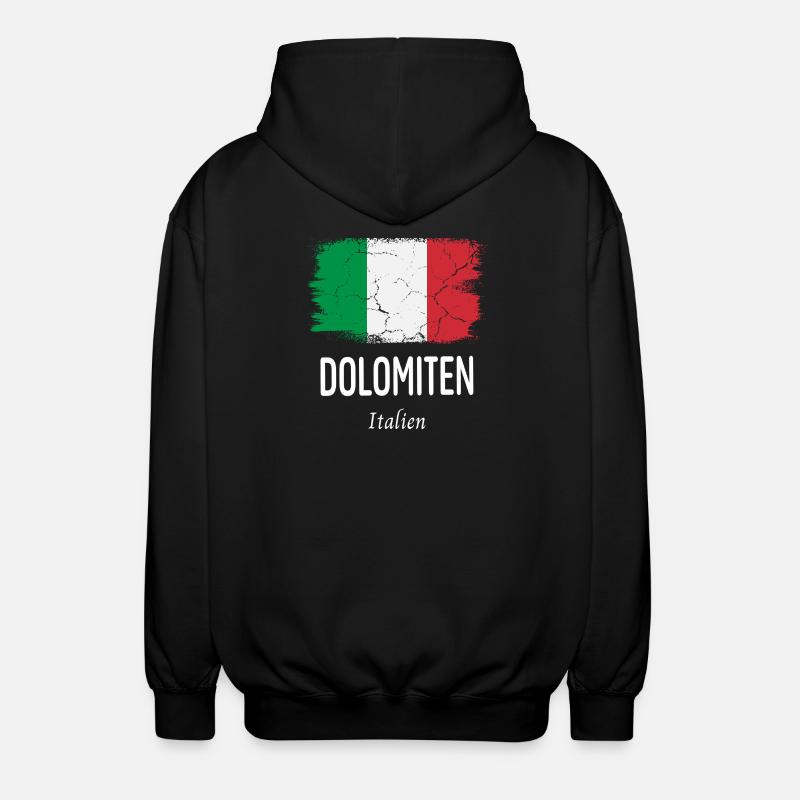 Dolomiten - Unisex Kapuzenjacke - Schwarz