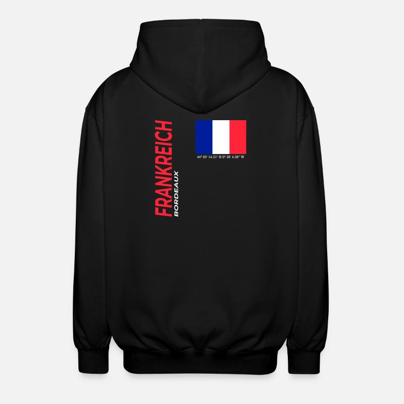 Bordeaux - Veste à capuche unisexe - noir