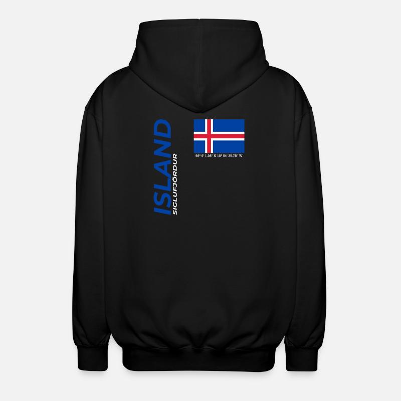 Siglufjördur - Unisex Hooded Jacket - black