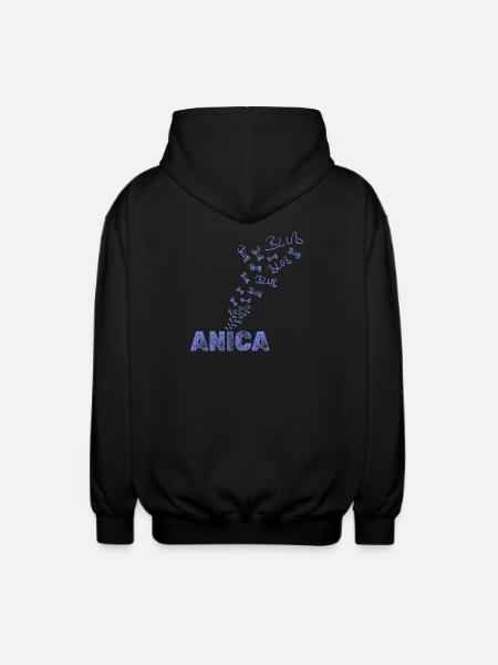Anica as sailing - Unisex Hooded Jacket - black