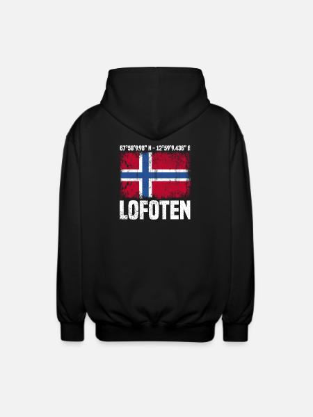 Lofoten Coordinates - Unisex Hooded Jacket - black