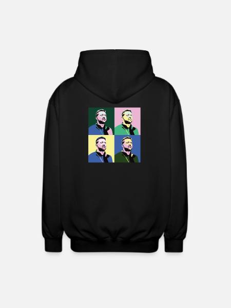 Zelensky Pop-Art - Unisex Hooded Jacket - black