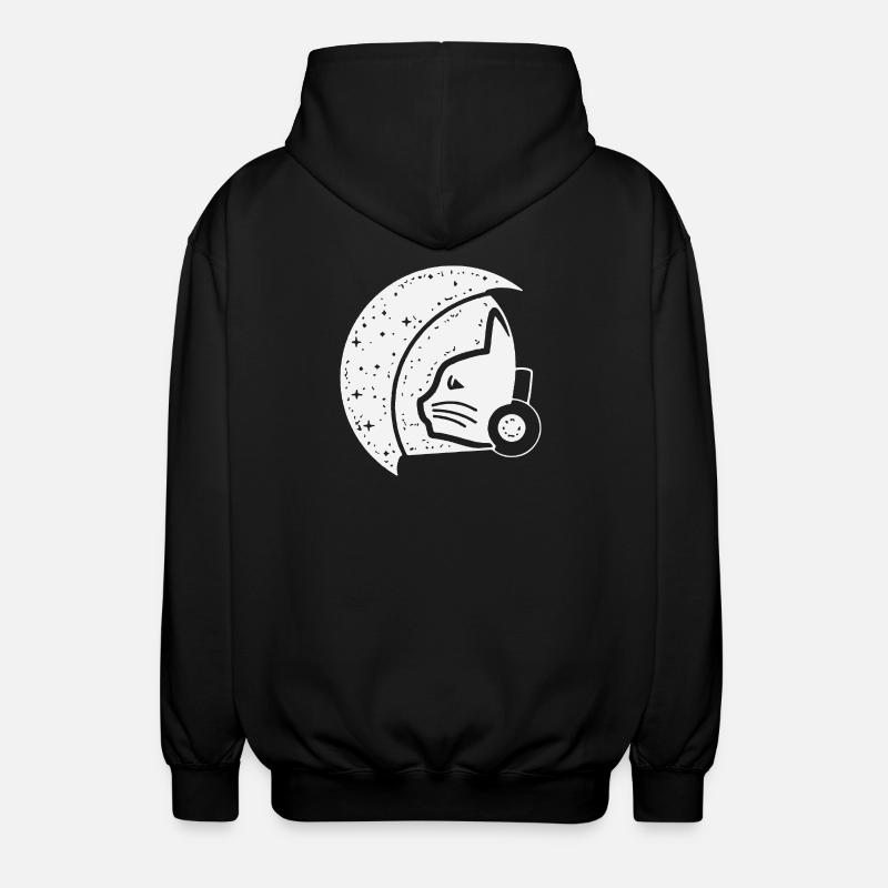 Illustration d’astronaute chat galactique - Veste à capuche unisexe - noir