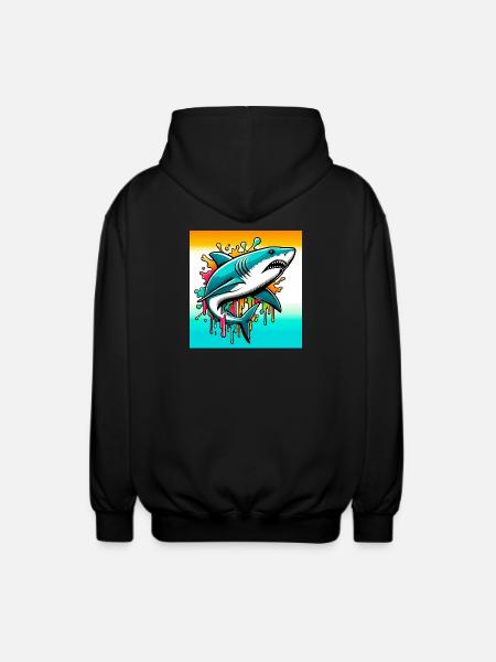 Shark - Unisex Hooded Jacket - black
