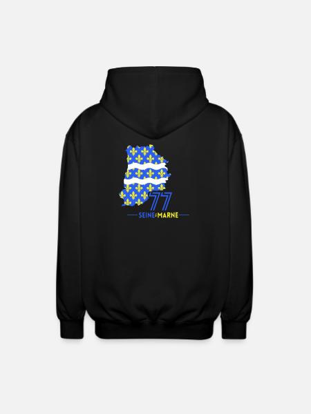 Seine et Marne 77 - Unisex Hooded Jacket - black