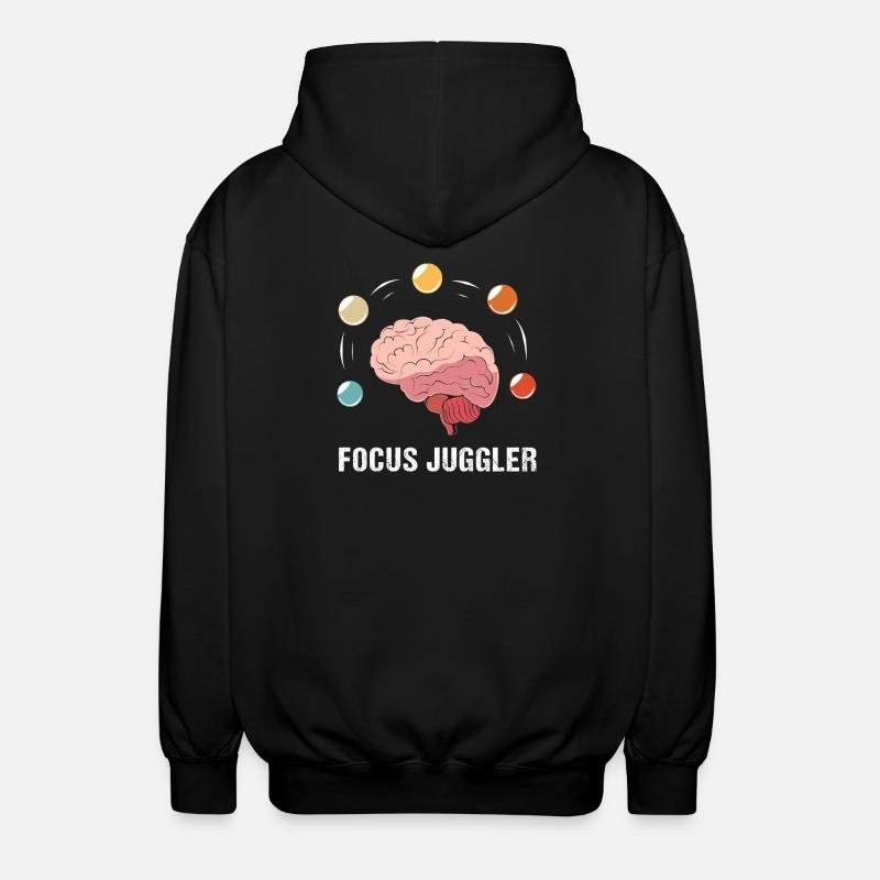 Autism Gift Autistic ADHD Asperger's - Unisex Hooded Jacket - black