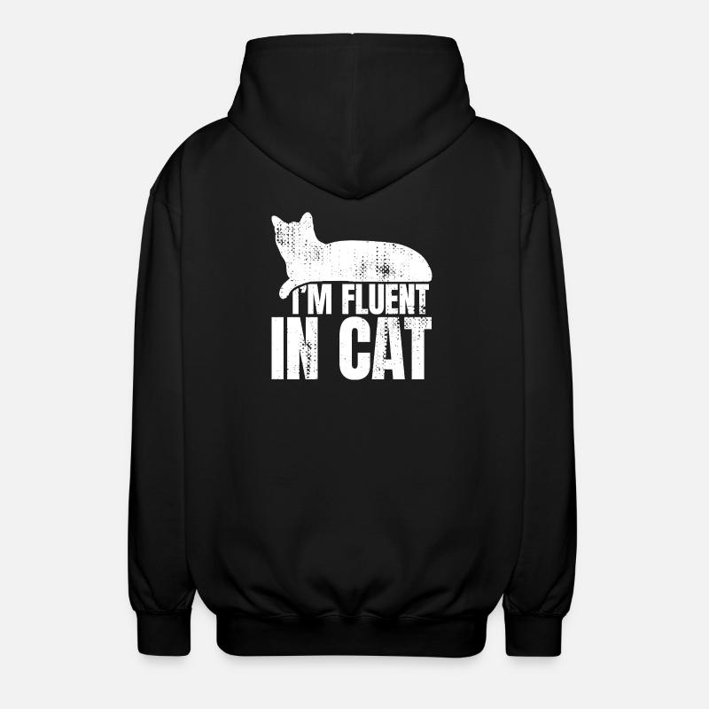 Je parle couramment chat - Veste à capuche unisexe - noir