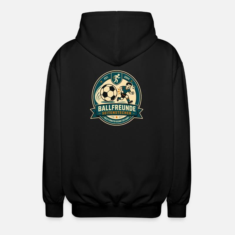 Ballfreunde Seitenstecher - Unisex Kapuzenjacke - Schwarz