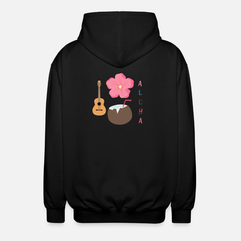 Hawaiian Harmony Designe - Veste à capuche unisexe - noir