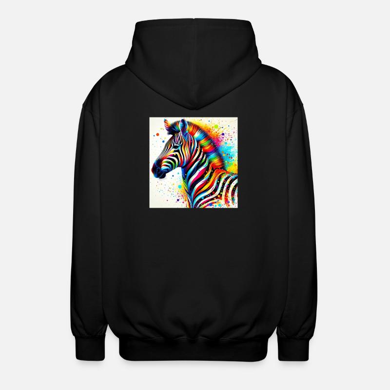 Zèbre - Veste à capuche unisexe - noir