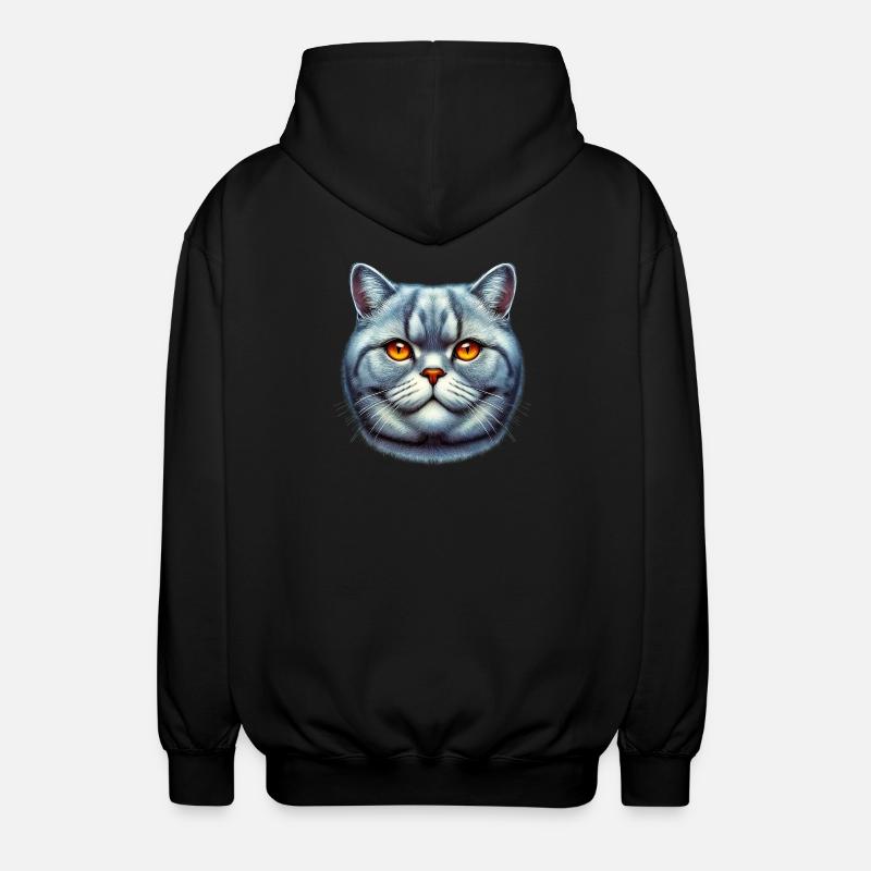 Chat British Shorthair - Veste à capuche unisexe - noir