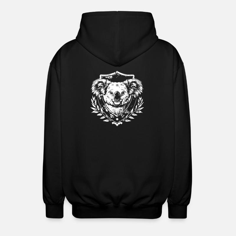 Sceau des armoiries koala - Veste à capuche unisexe - noir