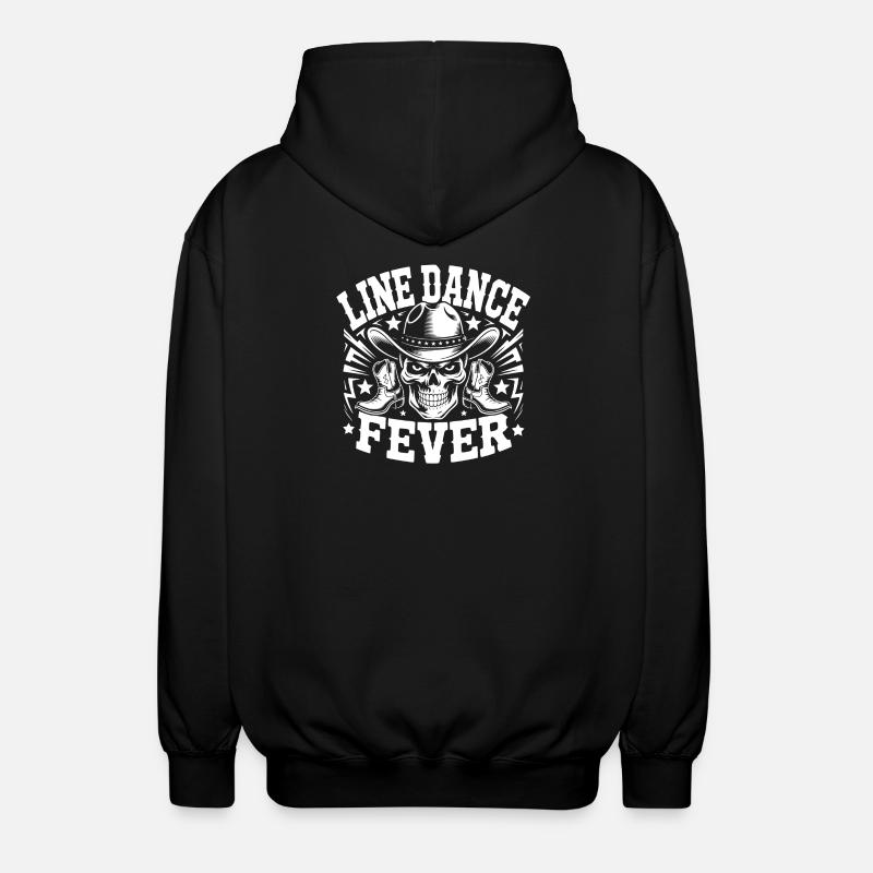 Line Dance Fever Skull - Unisex Kapuzenjacke - Schwarz