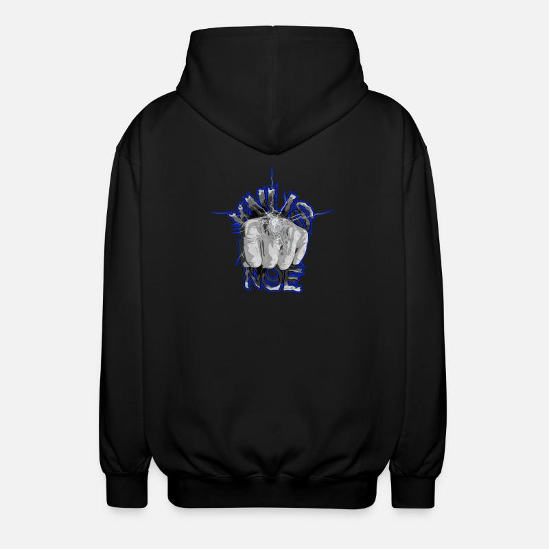 Die Faust zerschlägt das Glas - Unisex Kapuzenjacke - Schwarz