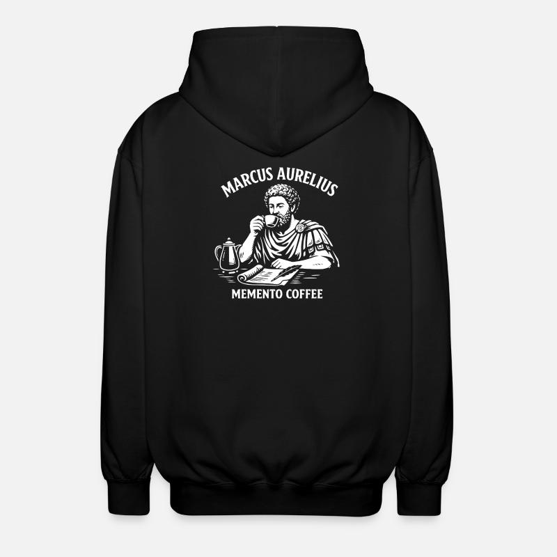 Marcus Aurelius Memento Coffee - Veste à capuche unisexe - noir