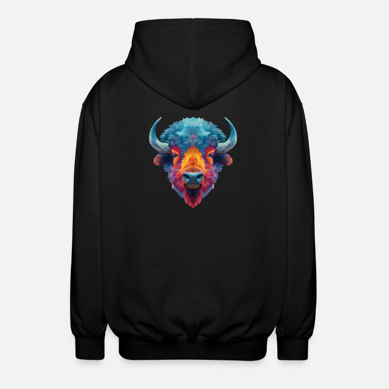 Bison - Veste à capuche unisexe - noir