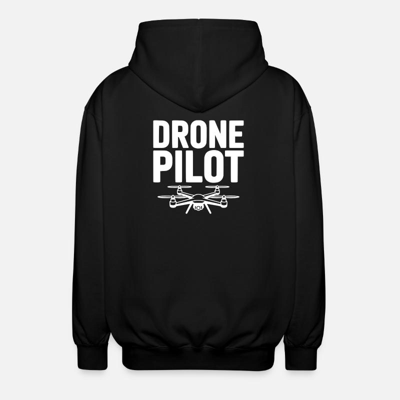 Drone Pilot - Unisex Hooded Jacket - black