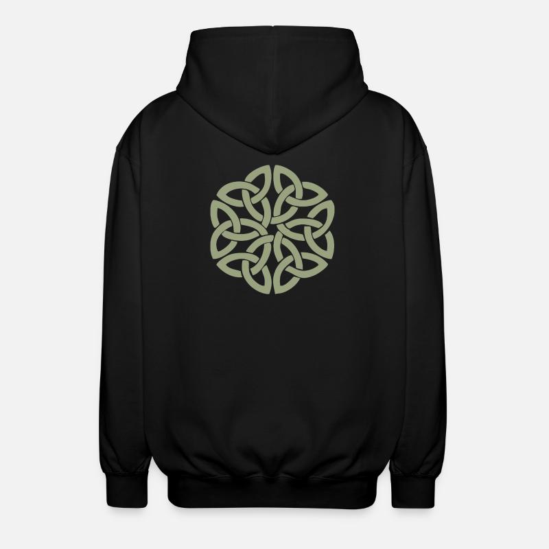 Nœud celtique entrelacé circulaire - Veste à capuche unisexe - noir