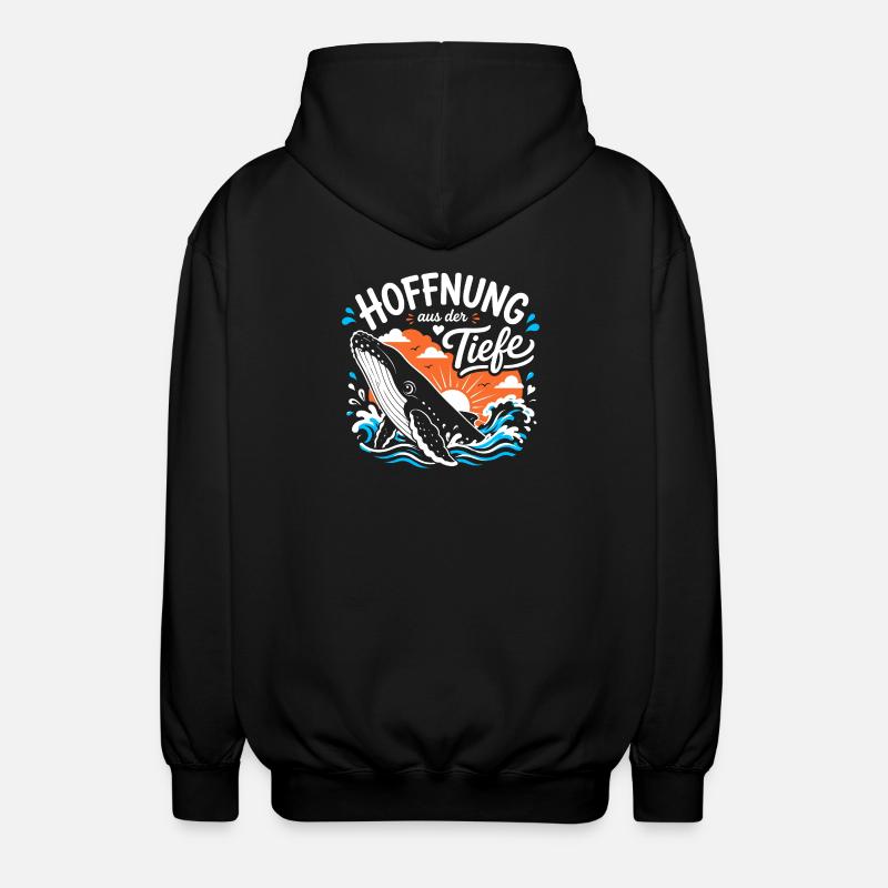 Hoffnung aus der Tiefe - Unisex Kapuzenjacke - Schwarz
