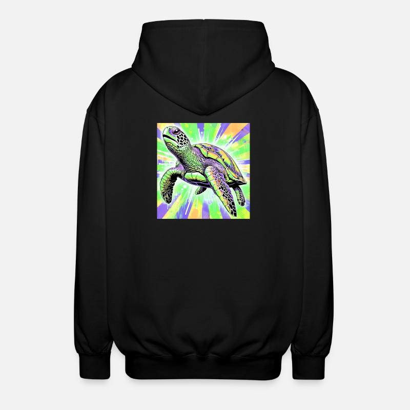 Schildkröte - Unisex Kapuzenjacke - Schwarz