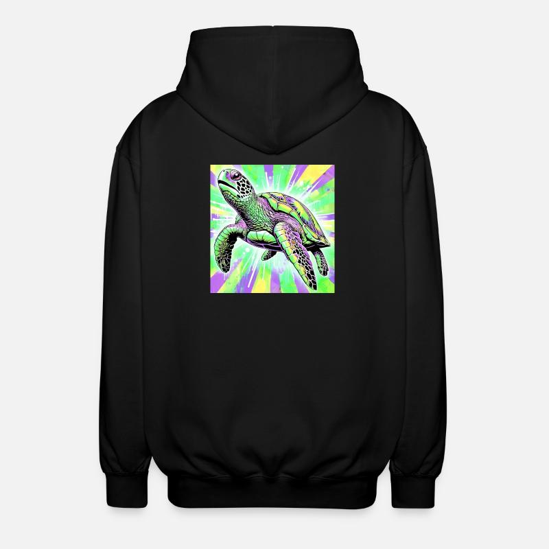 tortue - Veste à capuche unisexe - noir