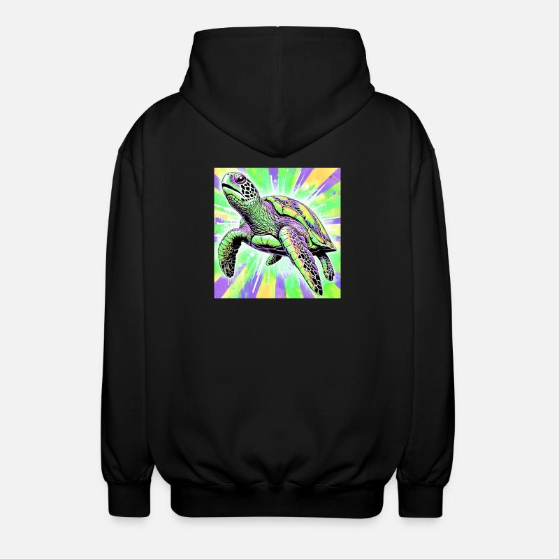 Schildkröte - Unisex Kapuzenjacke - Schwarz