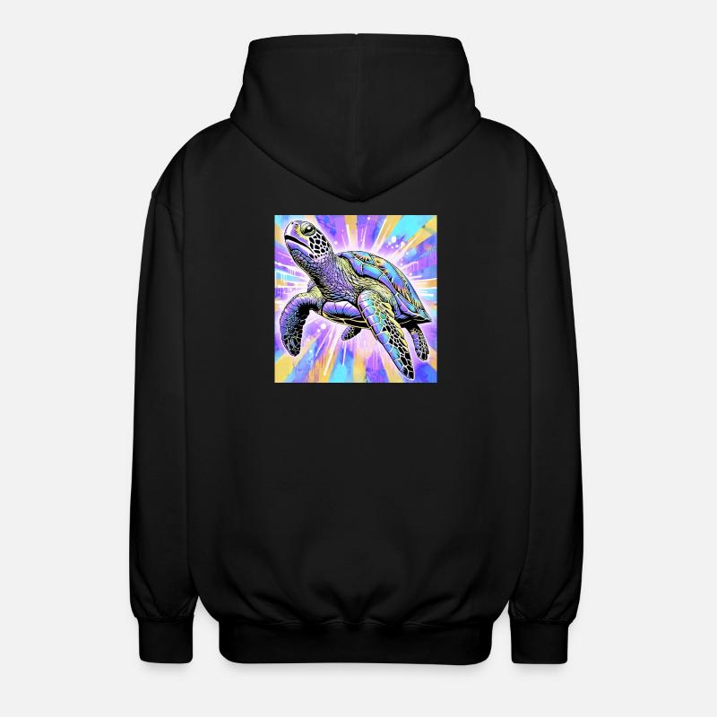 Schildkröte - Unisex Kapuzenjacke - Schwarz