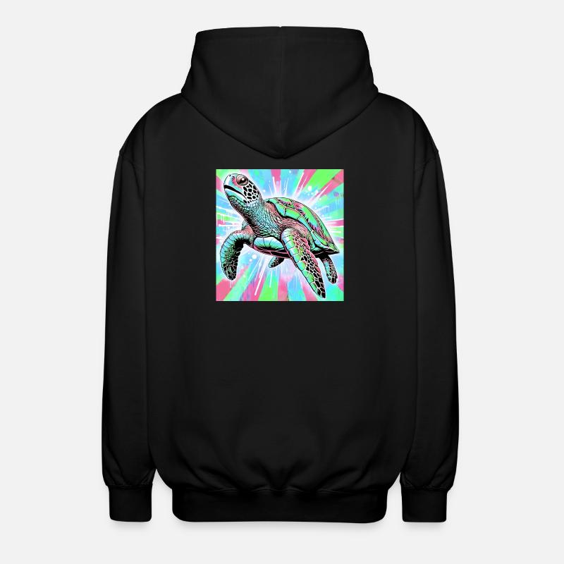 Schildkröte - Unisex Kapuzenjacke - Schwarz