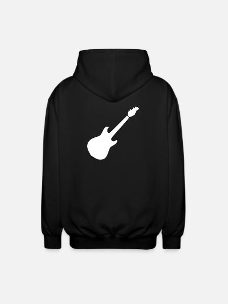 Guitar Music Gift Musician - Unisex Hooded Jacket - black