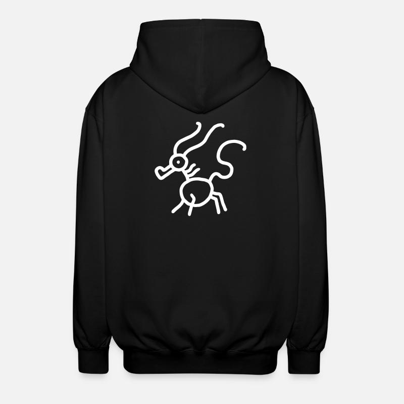 Drache Minimal - Unisex Kapuzenjacke - Schwarz