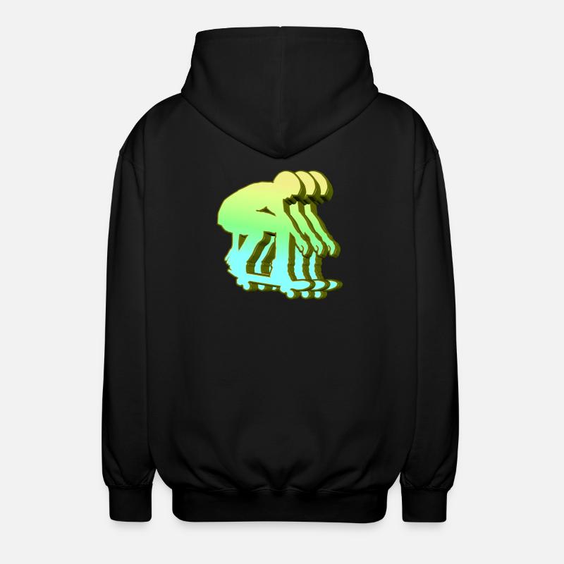 Skateboarder 3D - Veste à capuche unisexe - noir