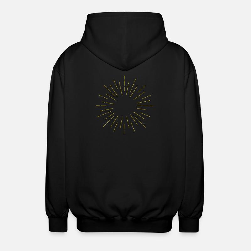 Sun Sun rays - Unisex Hooded Jacket - black