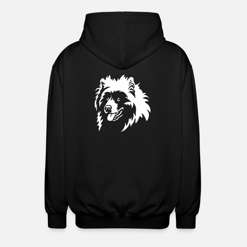 Samoyed Head "Black Edition" - Unisex Hooded Jacket - black