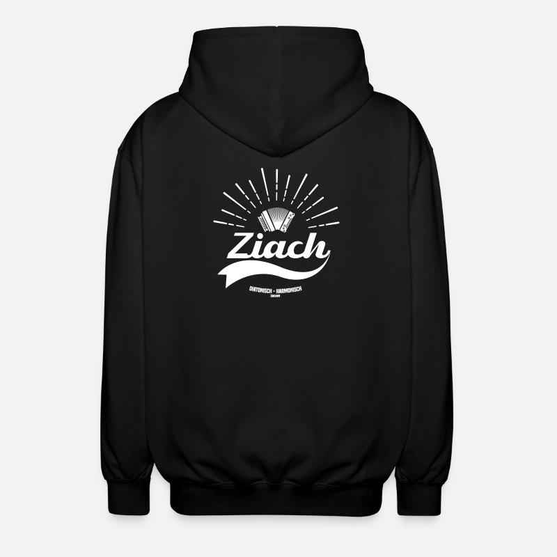 Ziach diatonisch harmonisch | ZiachON! - Unisex Kapuzenjacke - Schwarz