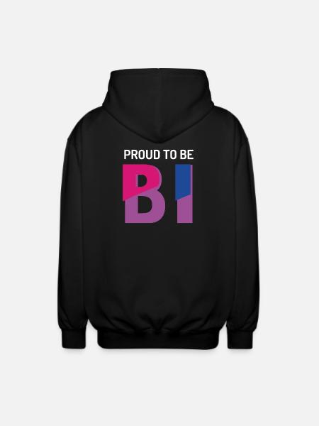 Proud To Be Bisexual - Unisex Hooded Jacket - black