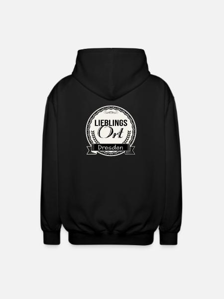 Lieblingsort Dresden - Unisex Kapuzenjacke - Schwarz