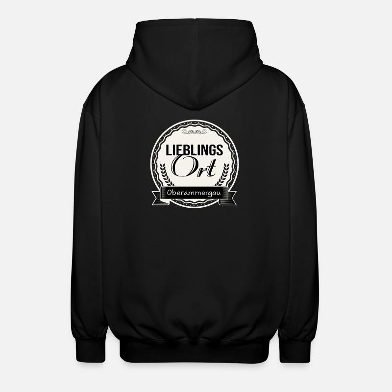 Lieblingsort Oberammergau - Unisex Kapuzenjacke - Schwarz
