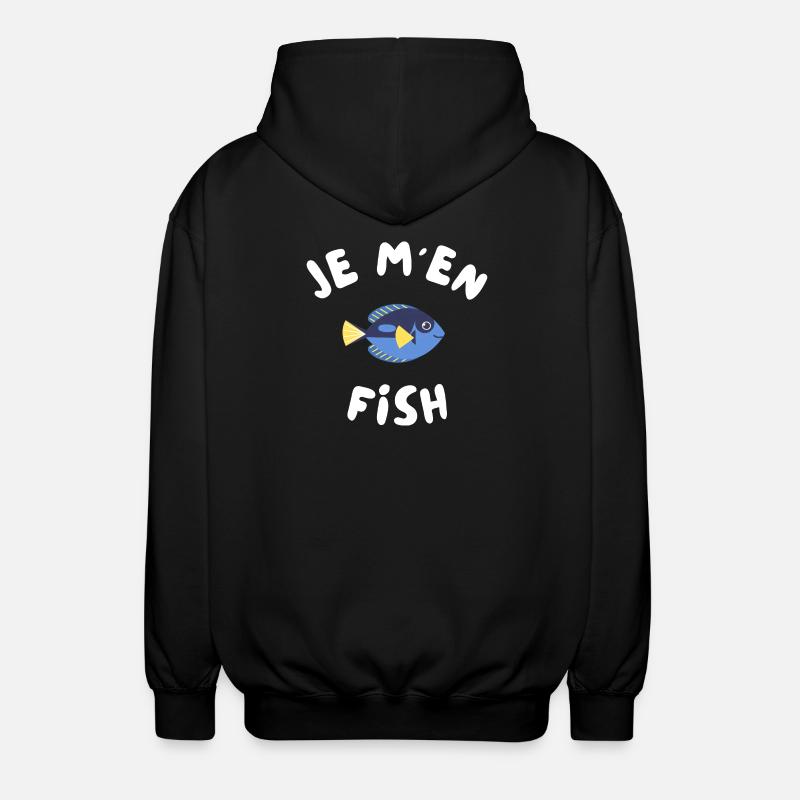 Je M'en Fish funny - Veste à capuche unisexe - noir