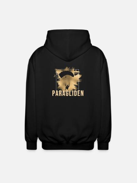 Paragliden - Unisex Kapuzenjacke - Schwarz