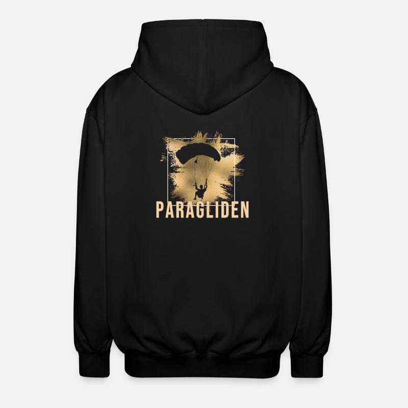 Paragliden - Unisex Kapuzenjacke - Schwarz