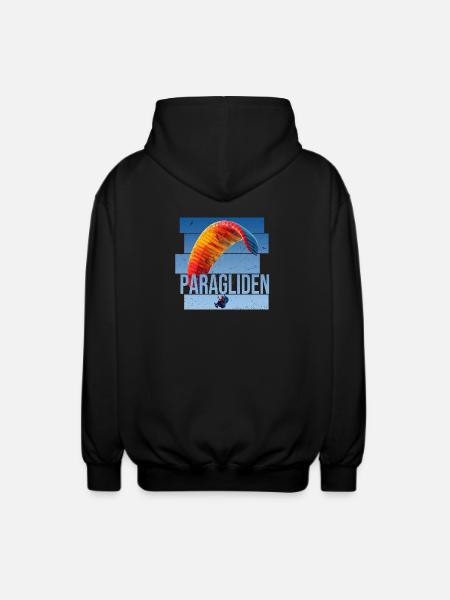 Paragliden - Unisex Kapuzenjacke - Schwarz