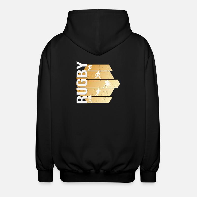 Rugby - Unisex Kapuzenjacke - Schwarz