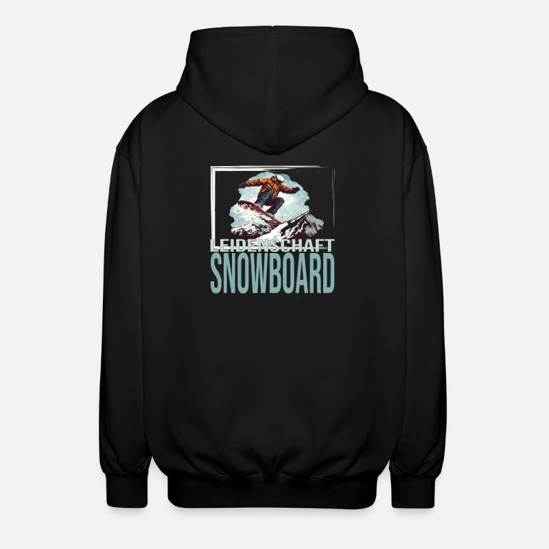 Leidenschaft Snowboard - Unisex Kapuzenjacke - Schwarz