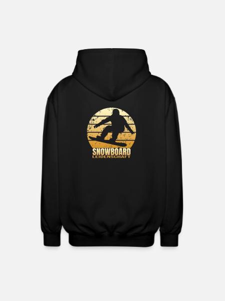 Snowboard Leidenschaft - Unisex Kapuzenjacke - Schwarz