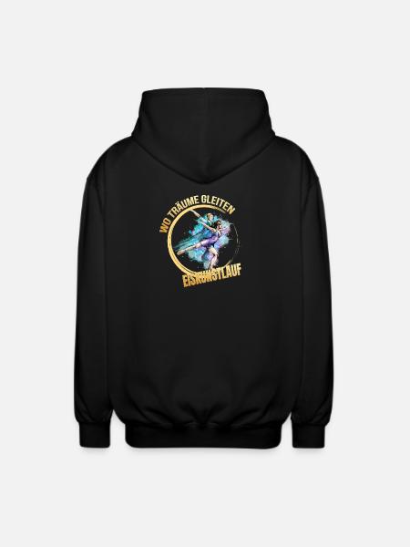 Wo träume gleiten - Eiskunstlauf - Unisex Kapuzenjacke - Schwarz