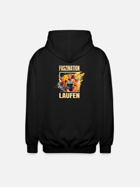 Faszination Laufen - Unisex Kapuzenjacke - Schwarz