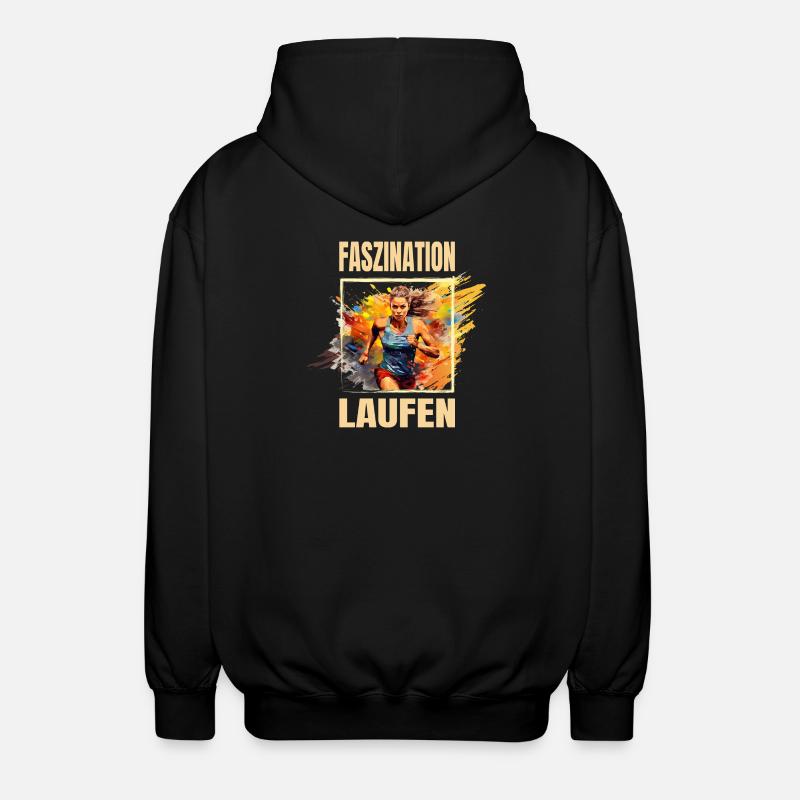 Faszination Laufen - Unisex Kapuzenjacke - Schwarz